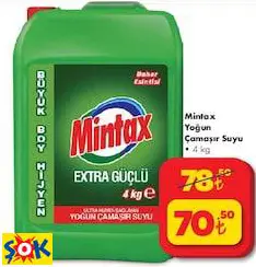 MİNTAX YOĞUN ÇAMAŞIR SUYU 4 KG